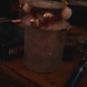 Milk container size extremely small tin metal silver hobby lobby